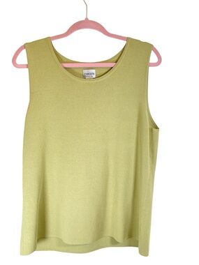 CHICO’S Sleeveless Knit Top Mossy Green XL (3)